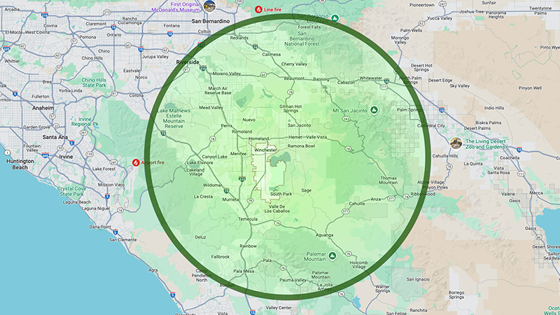 Bye Junk CA Coverage Map